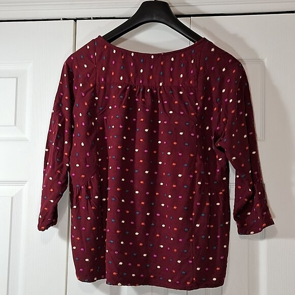 Anthropologie Maeve Dottie Embroidered Rainbow Polka Dot - Picture 3 of 9